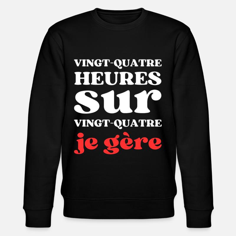 VINGT QUATRE 3 - Sweat bio CHANGER Stanley/Stella Unisexe - noir