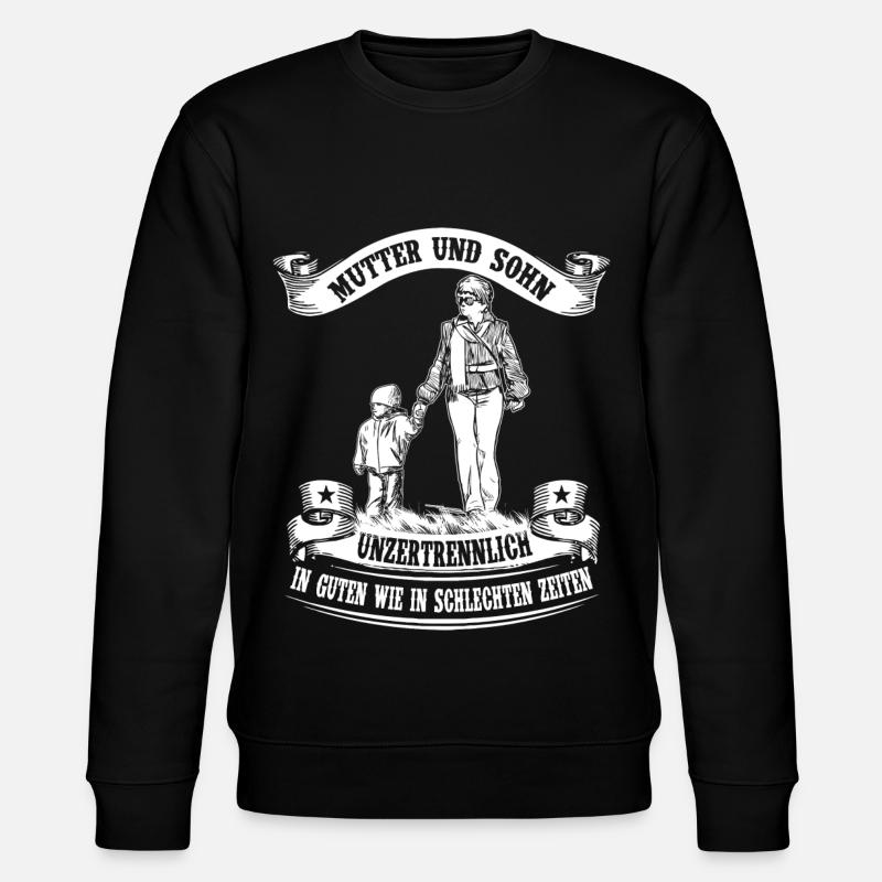 Mother and son - inseparable - Stanley/Stella CHANGER Unisex Organic Sweatshirt - black