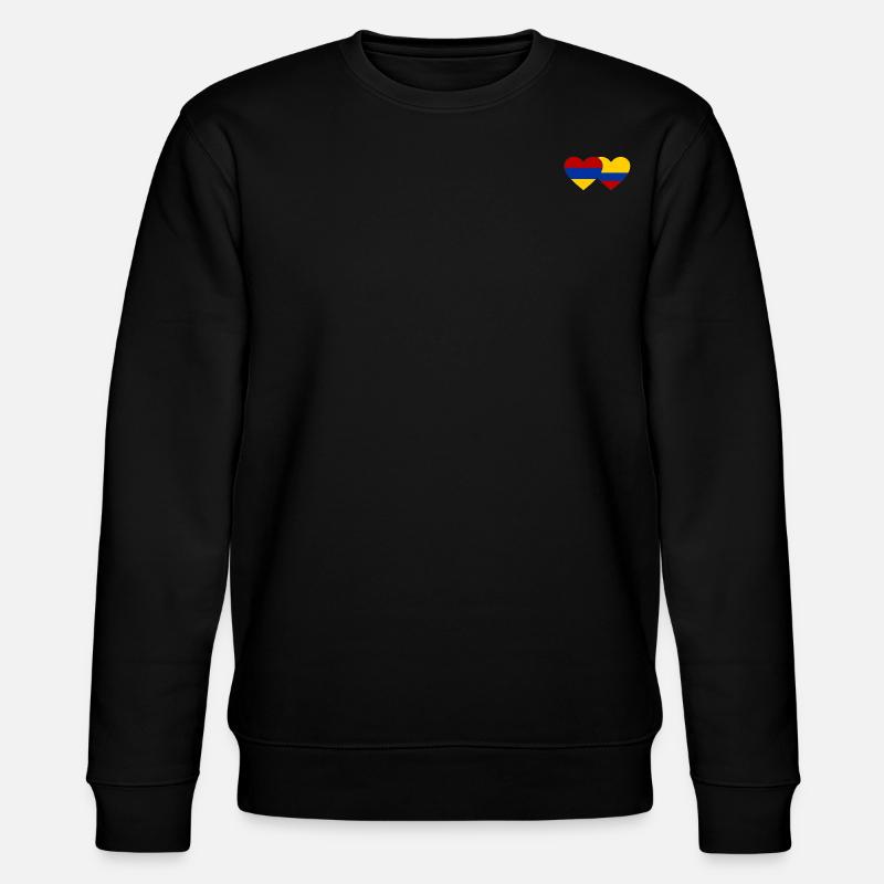 Arménie Colombie Drapeau Coeur - Sweat bio CHANGER Stanley/Stella Unisexe - noir
