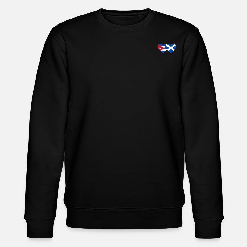 Cuba Ecosse Drapeau Coeur - Sweat bio CHANGER Stanley/Stella Unisexe - noir