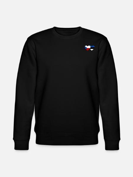 République tchèque Estonie Drapeau Coeur - Sweat bio CHANGER Stanley/Stella Unisexe - noir
