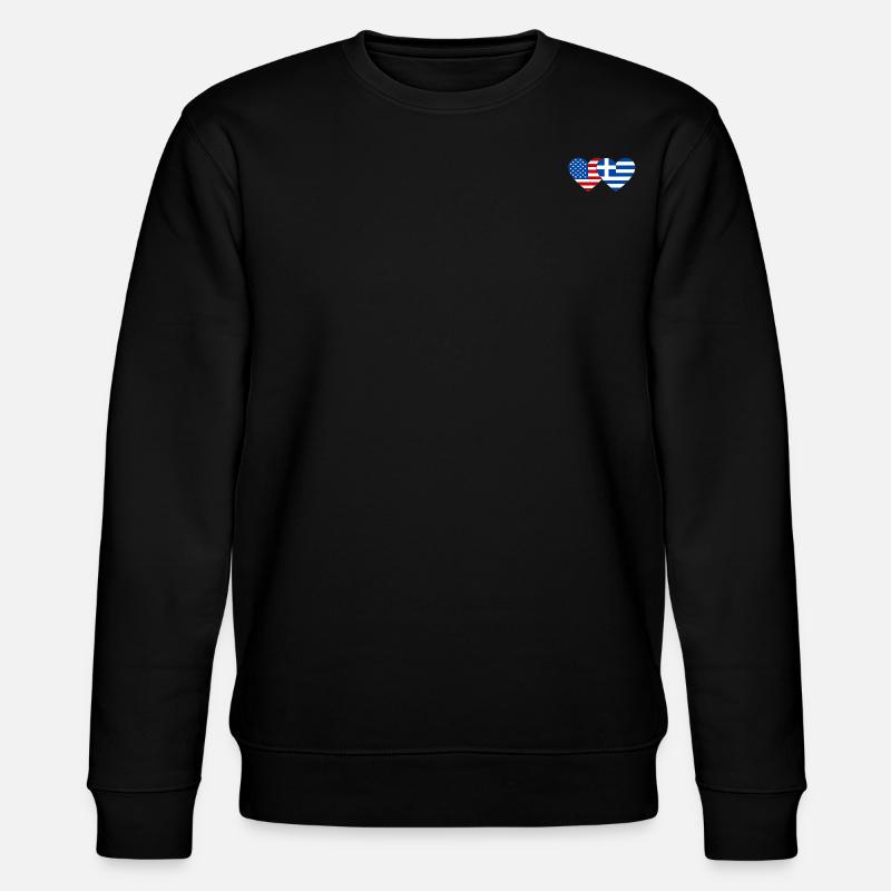 États-Unis, Grèce, Drapeau, Coeur - Sweat bio CHANGER Stanley/Stella Unisexe - noir