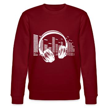 Retro Musik Music techno rave house 2reborn wh - Stanley/Stella Unisex Bio-Sweatshirt CHANGER  - Burgunderrot - Vorne - Nik (191cm) & Marisol (170cm)