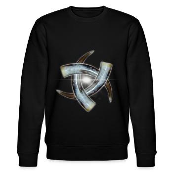 Odin-Symbol - Stanley/Stella Unisex Bio-Sweatshirt CHANGER  - Schwarz - Vorne - Nik (191cm) & Marisol (170cm)