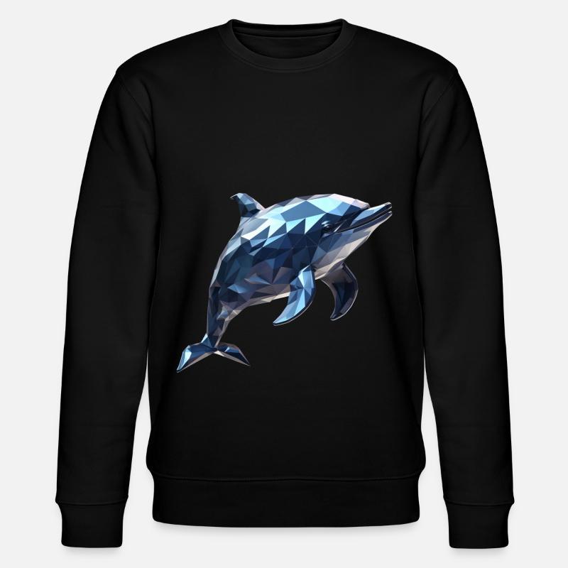 Dauphin de style géométrique - Sweat bio CHANGER Stanley/Stella Unisexe - noir