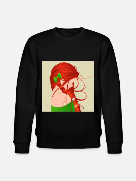 Rothaarige Frau Mädchen - Stanley/Stella Unisex Bio-Sweatshirt CHANGER  - Schwarz