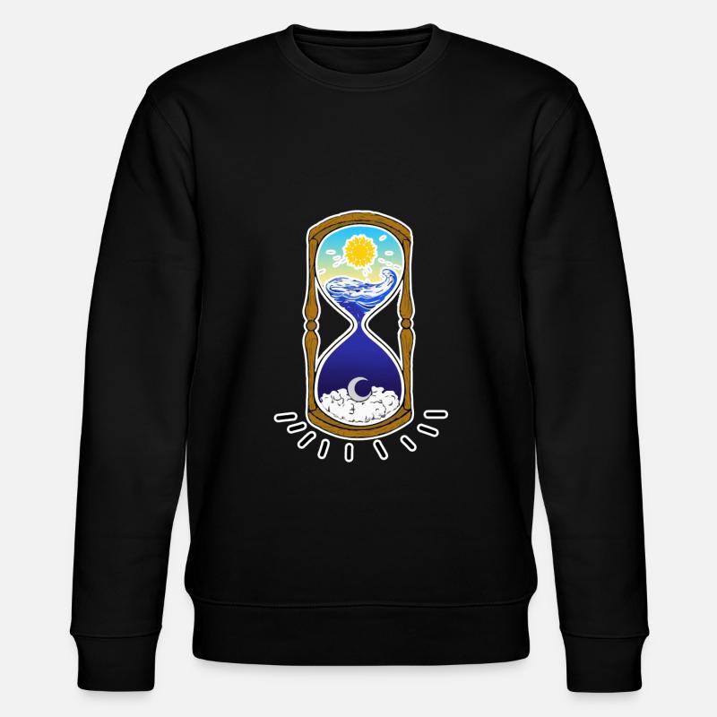 "TIME" - time - Stanley/Stella CHANGER Unisex Organic Sweatshirt - black