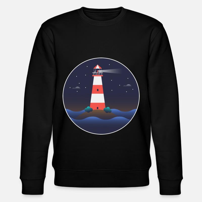 Lighthouse, international lighthouse day - Stanley/Stella CHANGER Unisex Organic Sweatshirt - black