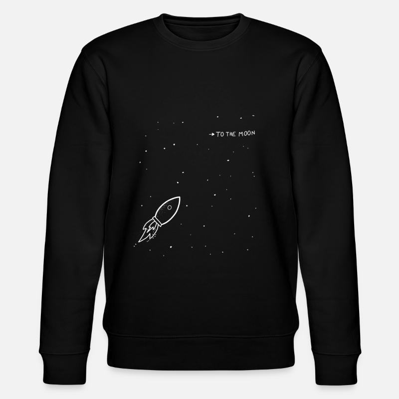 To the moon - Stanley/Stella CHANGER Unisex Organic Sweatshirt - black