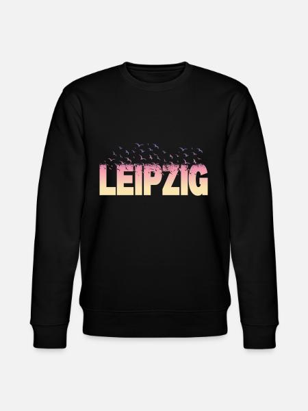Leipzig Germania Città Font Uccelli Skyline - Felpa ecologica unisex CHANGER di Stanley/Stella - nero