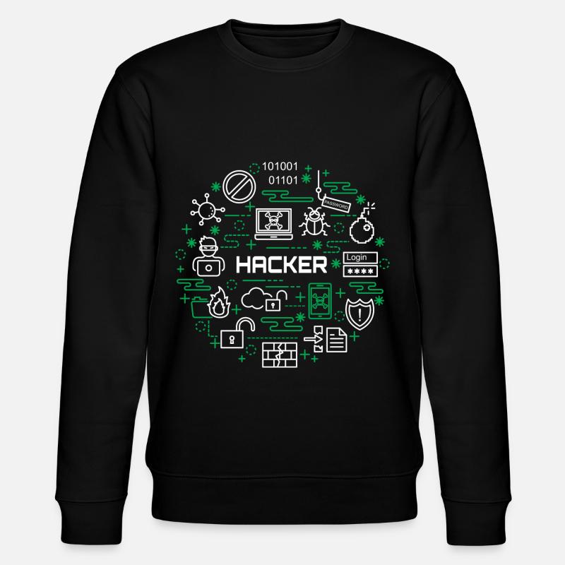 hacker - Stanley/Stella CHANGER Unisex Organic Sweatshirt - black