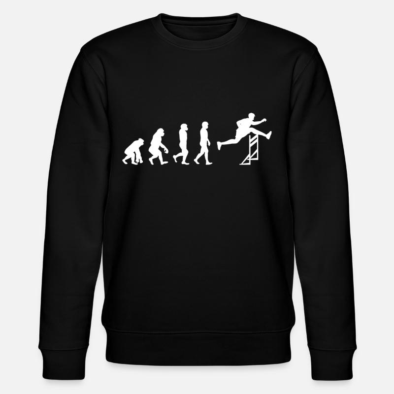 Hürden Hürdenlauf Hürdenläufer Evolution - Stanley/Stella Unisex Bio-Sweatshirt CHANGER  - Schwarz
