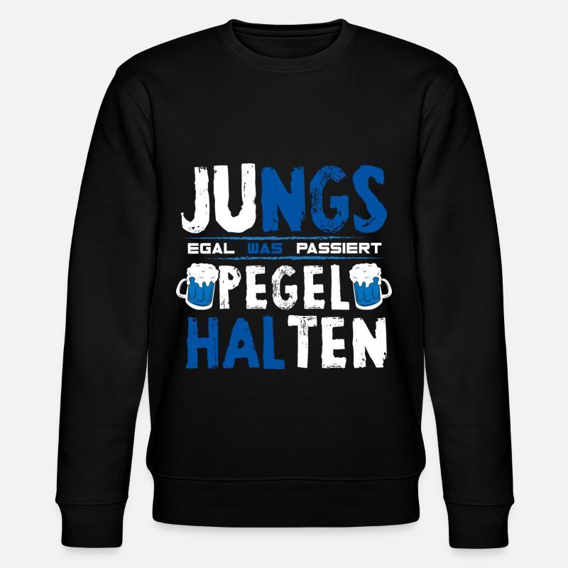 Jungs Pegel halten - Stanley/Stella Unisex Bio-Sweatshirt CHANGER - Schwarz