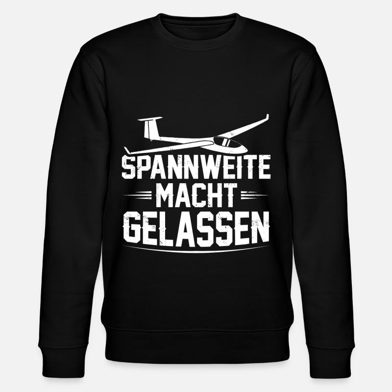 Segelflugzeug - Stanley/Stella Unisex Bio-Sweatshirt CHANGER  - Schwarz