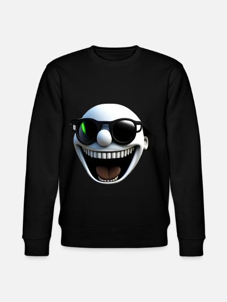 Lachendes Gesicht - Stanley/Stella Unisex Bio-Sweatshirt CHANGER - Schwarz