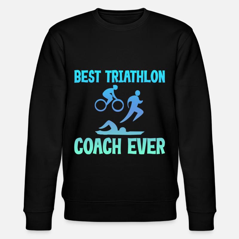 Best Triathlon Coach Ever 4 - Stanley/Stella CHANGER Unisex Organic Sweatshirt - black
