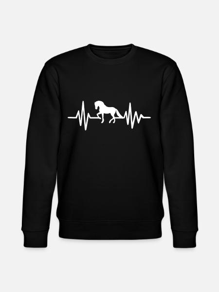 Pferde-Herzfrequenz-Reiten - Stanley/Stella Unisex Bio-Sweatshirt CHANGER - Schwarz