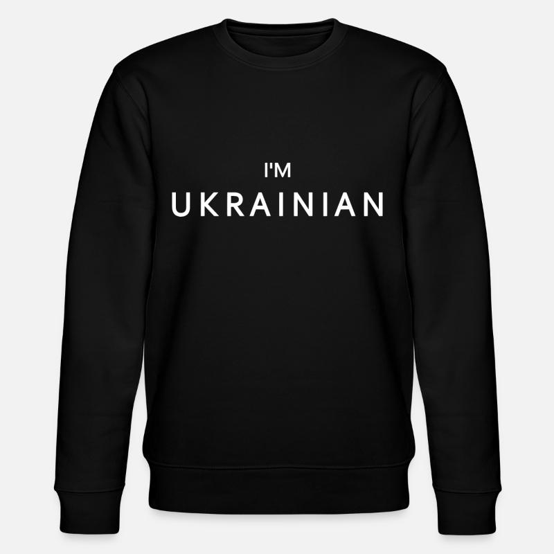 Im ukrainian - Stanley/Stella Unisex Bio-Sweatshirt CHANGER  - Schwarz