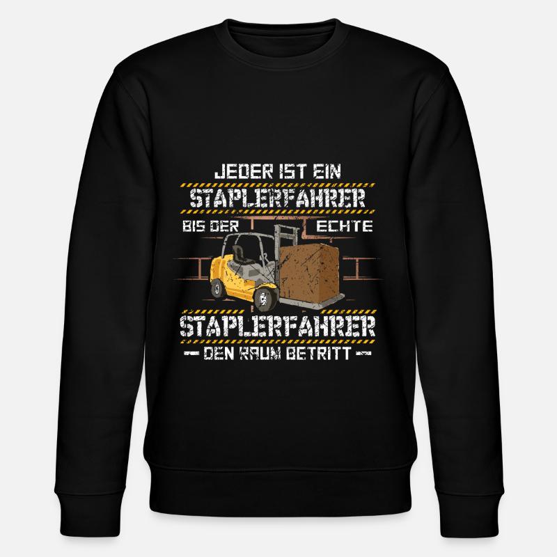 Staplerfahrer - Stanley/Stella Unisex Bio-Sweatshirt CHANGER  - Schwarz