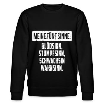 Humor Spruch - Stanley/Stella Unisex Bio-Sweatshirt CHANGER  - Schwarz - Vorne - Nik (191cm) & Marisol (170cm)