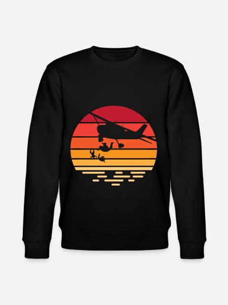 Skydive Fallschirmspringer Skydiver - Stanley/Stella CHANGER Unisex Organic Sweatshirt - black