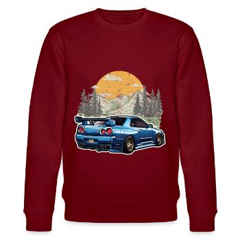 Jdm / Tuning / Turbocharger / Rims / Chiptuning - Stanley/Stella CHANGER Unisex Organic Sweatshirt - burgundy - Front - Nik (191cm) & Marisol (170cm)