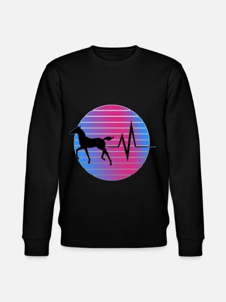 Pferd - EKG - Stanley/Stella Unisex Bio-Sweatshirt CHANGER  - Schwarz