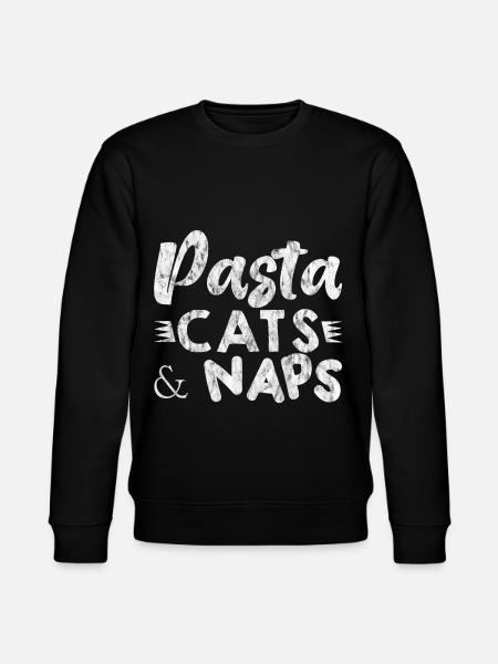 Pasta Cats And Naps 3 - Stanley/Stella CHANGER Unisex Organic Sweatshirt - black