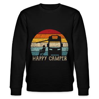 Voyage en caravane en camping caravane en camping-car - Sweat bio CHANGER Stanley/Stella Unisexe - noir - Devant - Nik (191cm) & Marisol (170cm)