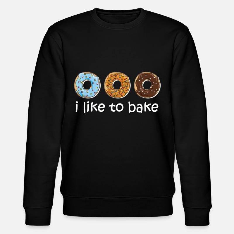 donuts i like bake - Stanley/Stella CHANGER Unisex Organic Sweatshirt - black