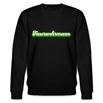 Feuerwehrmann Feuerwehr Rettungsdienst Geschenk - Stanley/Stella Unisex Bio-Sweatshirt CHANGER  - Schwarz - Vorne - Nik (191cm) & Marisol (170cm)