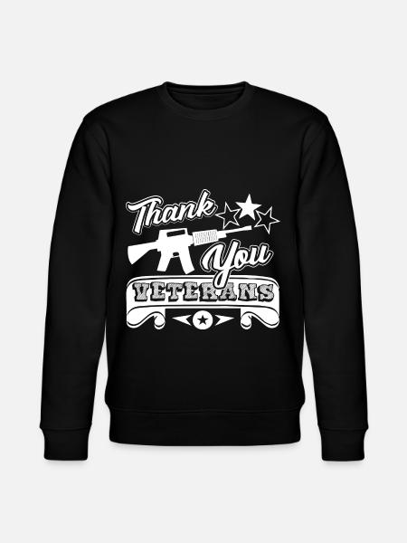 Veteran Thank You Veterans - Stanley/Stella CHANGER Unisex Organic Sweatshirt - black