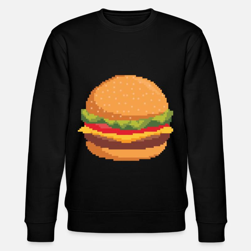 Burger Rétro Pixel - Sweat bio CHANGER Stanley/Stella Unisexe - noir