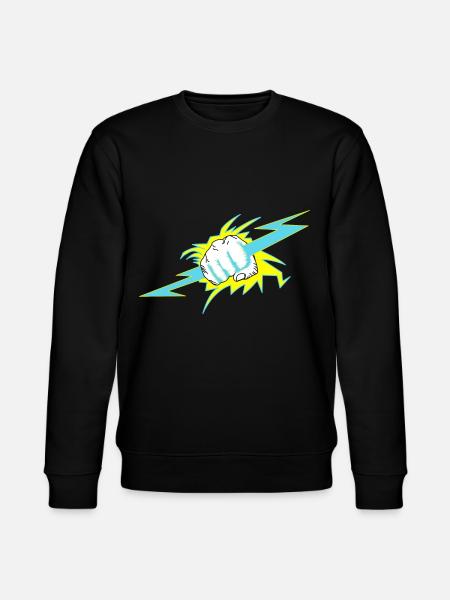Zeus hand. Thunder gift - Stanley/Stella CHANGER Unisex Organic Sweatshirt - black
