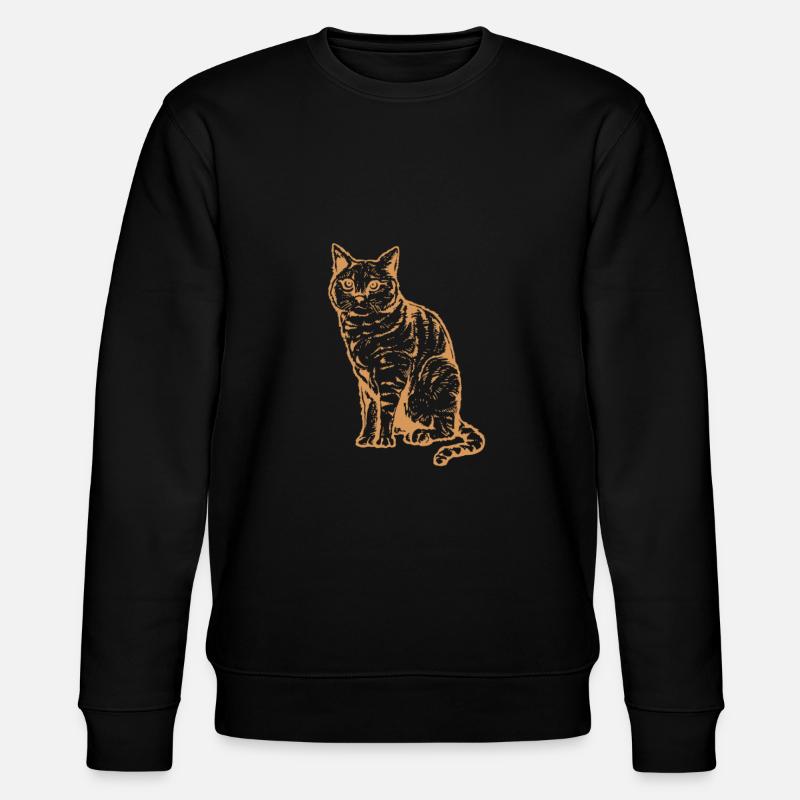 cat - Stanley/Stella CHANGER Unisex Organic Sweatshirt - black
