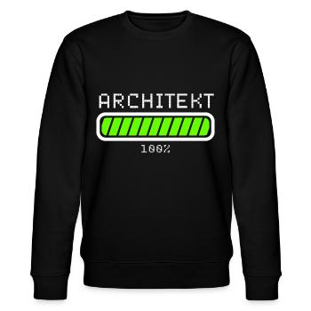 Architekt Loading Ladebalken - Stanley/Stella Unisex Bio-Sweatshirt CHANGER  - Schwarz - Vorne - Nik (191cm) & Marisol (170cm)