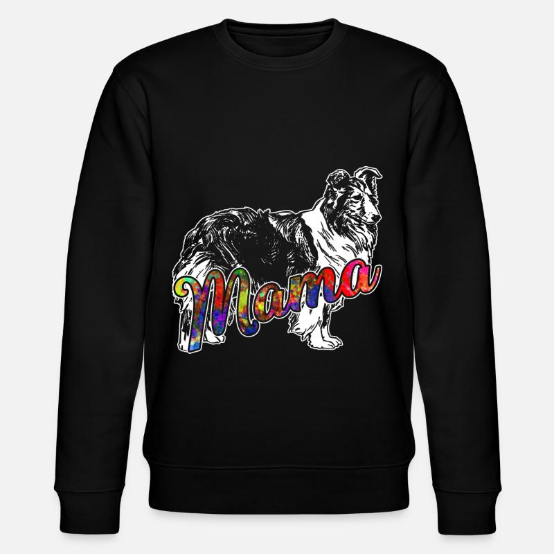 Shetland Sheepdog Shetland Sheepdog Mama - Stanley/Stella CHANGER Unisex Organic Sweatshirt - black