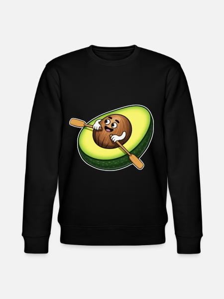 Rowing Avocado - Stanley/Stella CHANGER Unisex Organic Sweatshirt - black