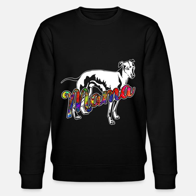 Whippet Whippet Mama - Stanley/Stella CHANGER Unisex Organic Sweatshirt - black