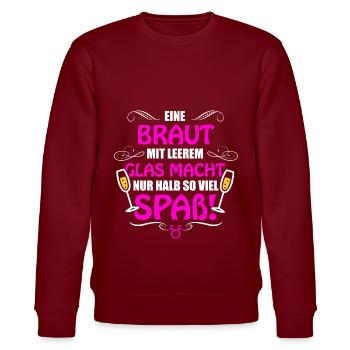 Junggesellenabschied Witze“ T-Shirts Geschenk - Stanley/Stella Unisex Bio-Sweatshirt CHANGER  - Burgunderrot - Vorne - Nik (191cm) & Marisol (170cm)