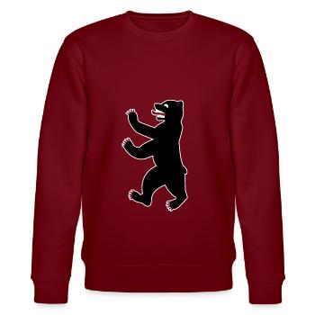 Berliner Bär Hauptstadt Deutschland Geschenk - Stanley/Stella Unisex Bio-Sweatshirt CHANGER  - Burgunderrot - Vorne - Nik (191cm) & Marisol (170cm)