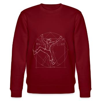 Freeclimber escalade vitruvienne - Sweat bio CHANGER Stanley/Stella Unisexe - bordeaux - Devant - Nik (191cm) & Marisol (170cm)