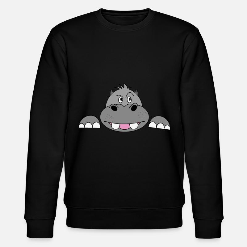 Grossesse Hippo Hippo Hippopotame Cadeau - Sweat bio CHANGER Stanley/Stella Unisexe - noir