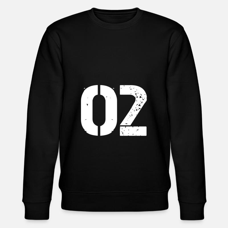 02 jersey jersey number - Stanley/Stella CHANGER Unisex Organic Sweatshirt - black