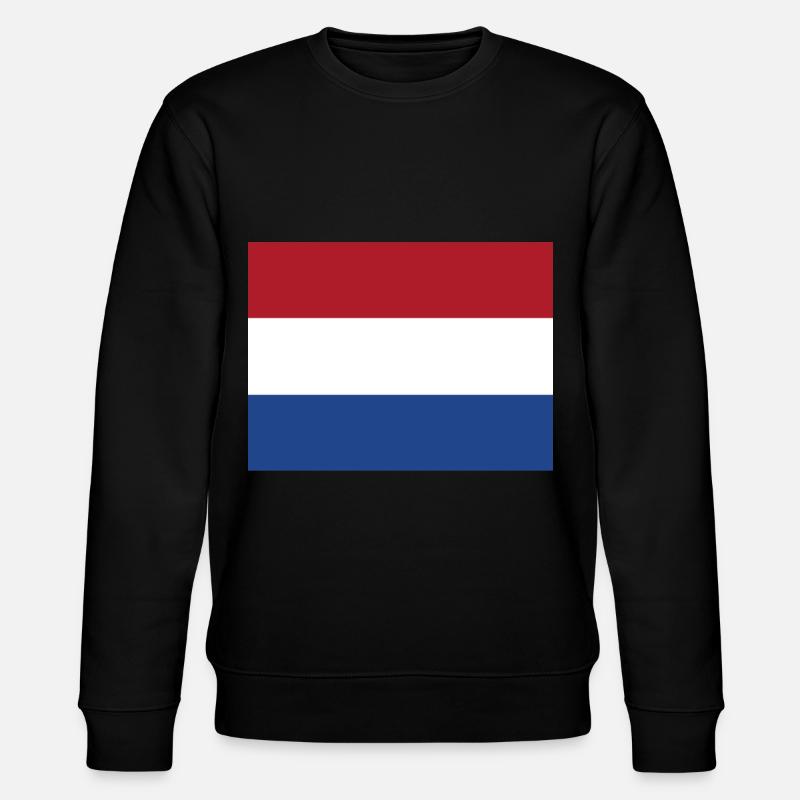 Flagge von Niederlande (nl) - Stanley/Stella Unisex Bio-Sweatshirt CHANGER  - Schwarz
