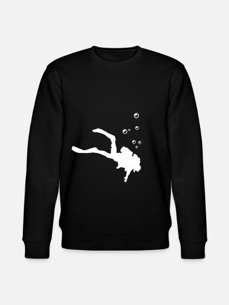 Diving diver gift idea - Stanley/Stella CHANGER Unisex Organic Sweatshirt - black