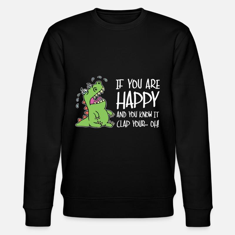 Dinosaurier - Stanley/Stella Unisex Bio-Sweatshirt CHANGER  - Schwarz