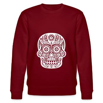 totenkopf - Stanley/Stella Unisex Bio-Sweatshirt CHANGER  - Burgunderrot - Vorne - Nik (191cm) & Marisol (170cm)