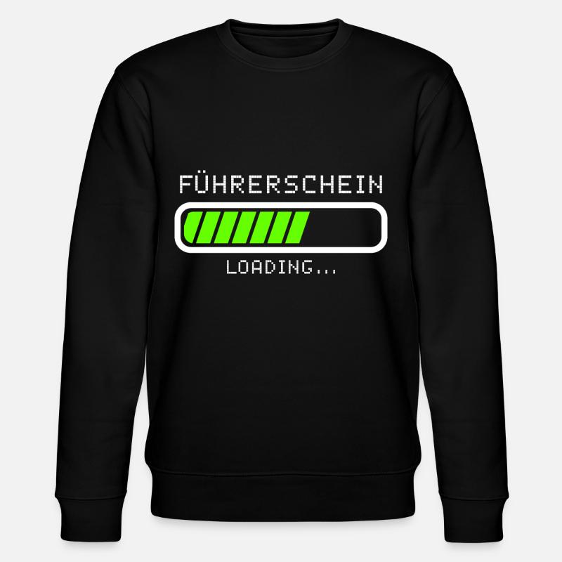 Führerschein Fahrschule Loading Ladebalken - Stanley/Stella Unisex Bio-Sweatshirt CHANGER  - Schwarz