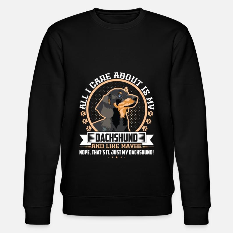 Dachshund Dackel dachs dackel Geschenk - Stanley/Stella Unisex Bio-Sweatshirt CHANGER - Schwarz